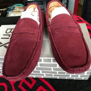 Men’s Wine Color Penny Loafers Size 38 Women’s 8